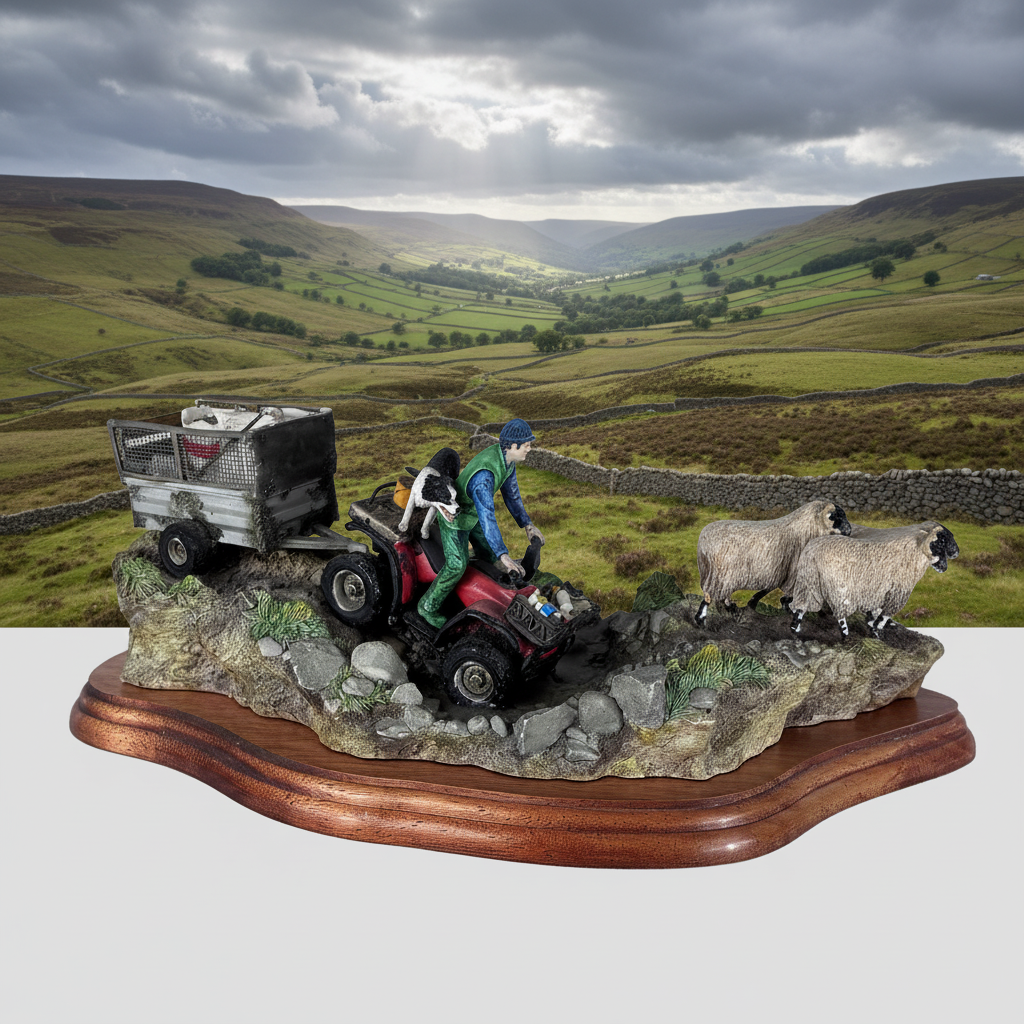 All in a Days Work Quad Bike Model by Border Fine Arts