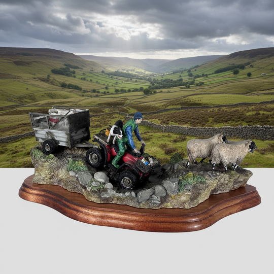 All in a Days Work Quad Bike Model by Border Fine Arts