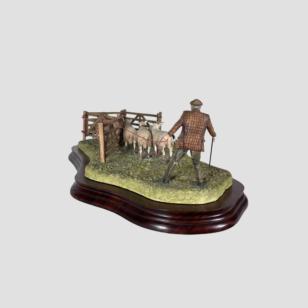 Anxious Moments Penning Sheep Border Fine Arts Limited Edition Original Box and Certificate