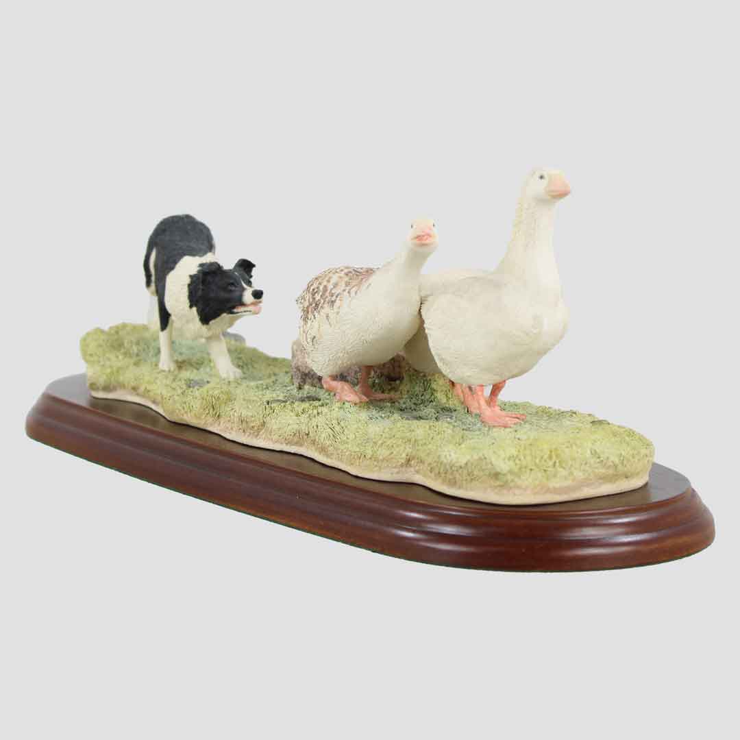 Wild Goose Chase Border Fine Arts Collie and Geese