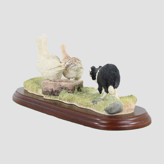 Wild Goose Chase Border Fine Arts Collie and Geese