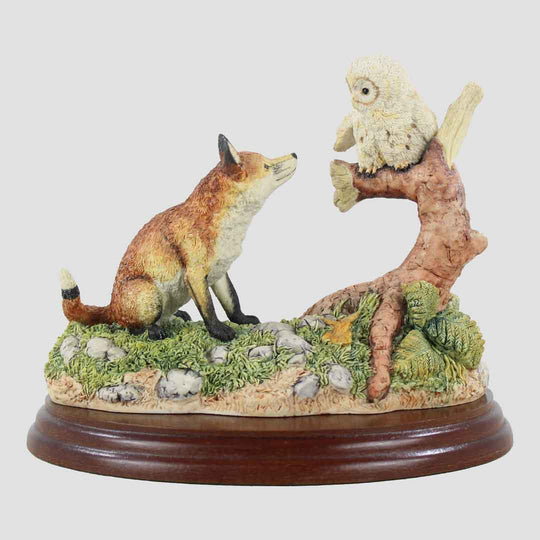 Fox Cub And Owlet Border Fine Arts