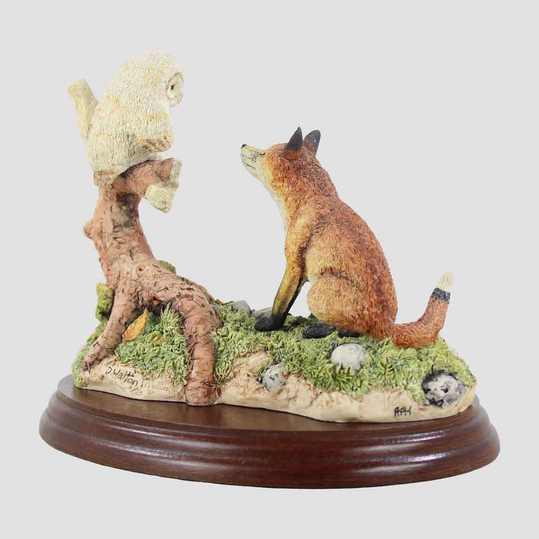 Fox Cub And Owlet Border Fine Arts