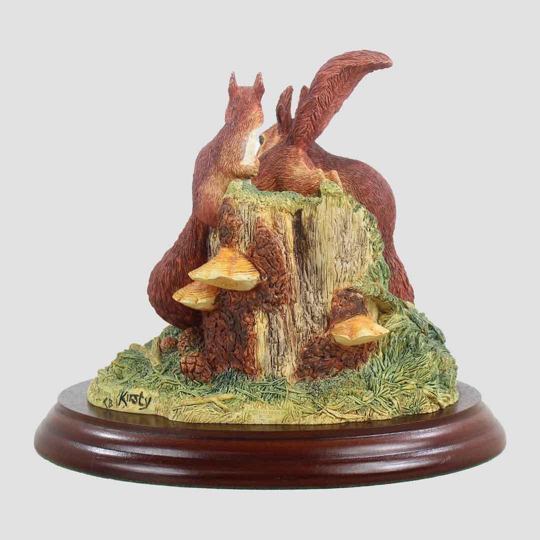 Red Squirrel Family Border Fine Arts