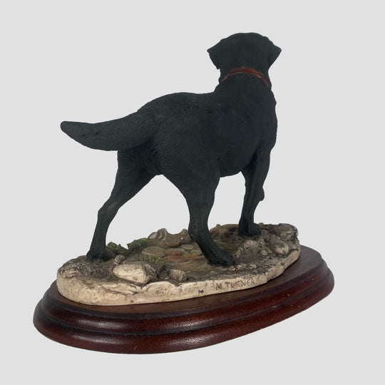 Labrador Black with lead in mouth Border Fine Arts Dog Model