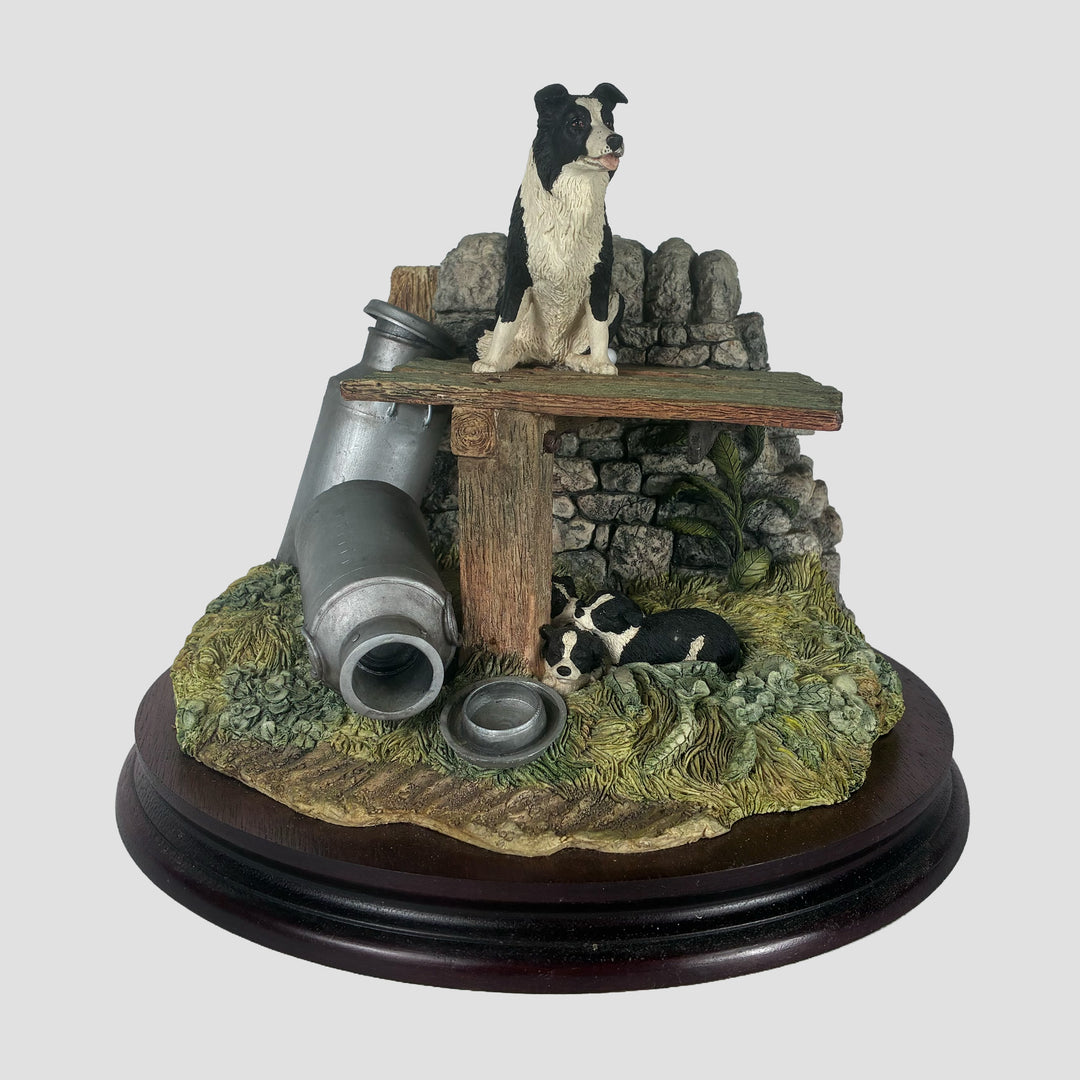 In from the shade Border Collie Model by Border Fine Arts