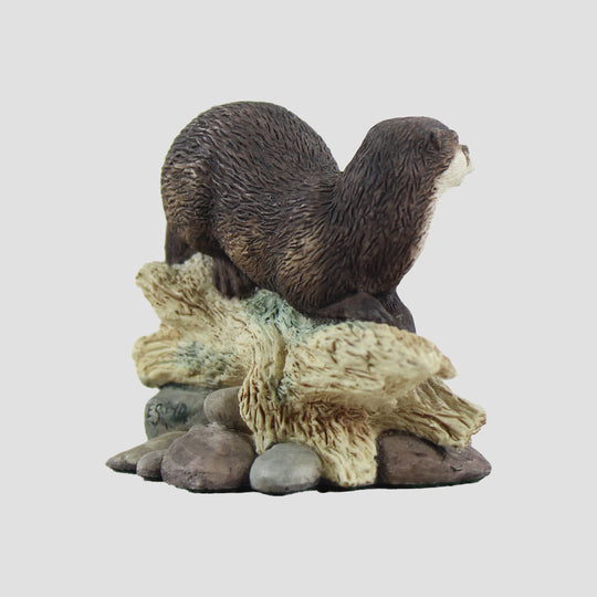 Otter On Log Border Fine Arts