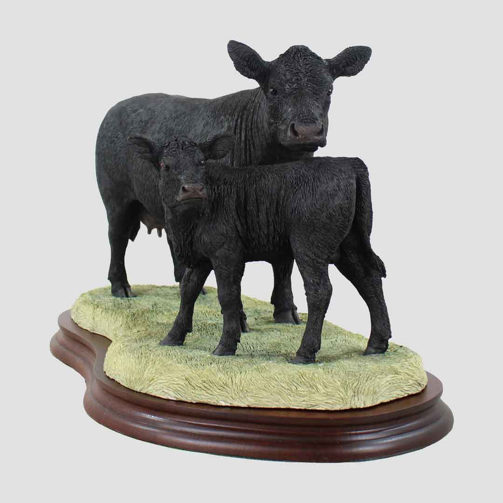 Aberdeen Angus Cow And Calf Border Fine Arts