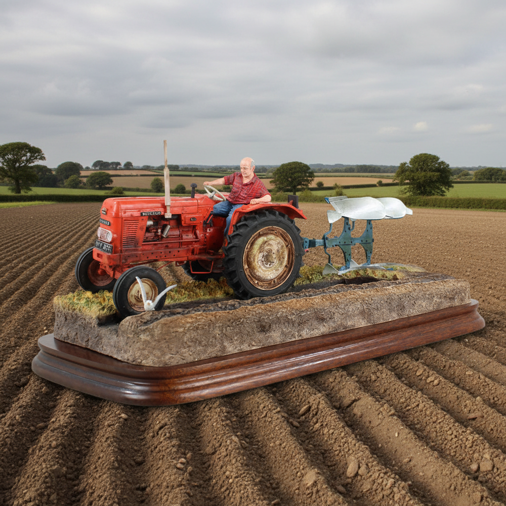 Reversible Ploughing Border Fine Arts Model With Original Certificate