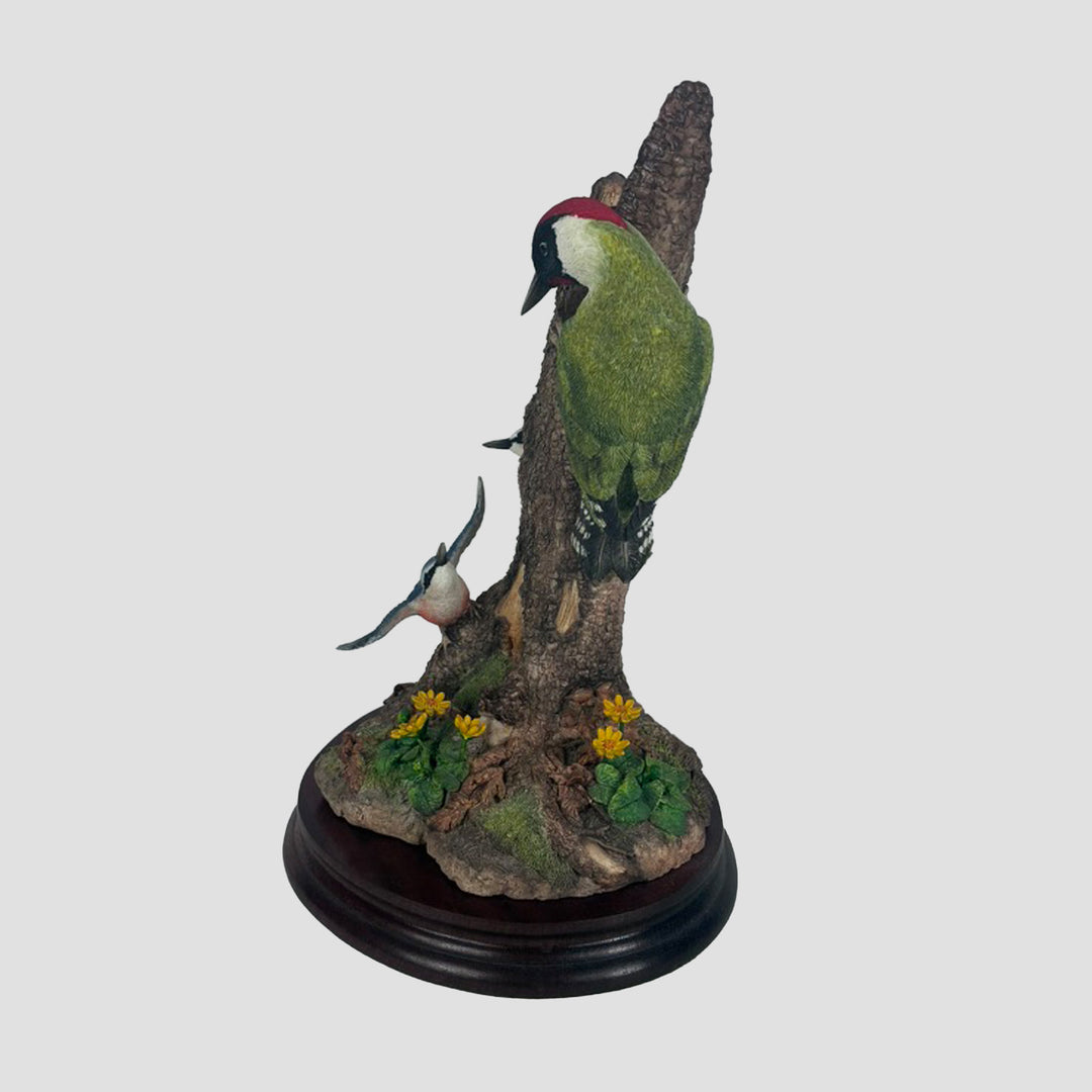 Noisy Neighbours Border Fine Arts Woodpeckers Bird Limited Edition Model