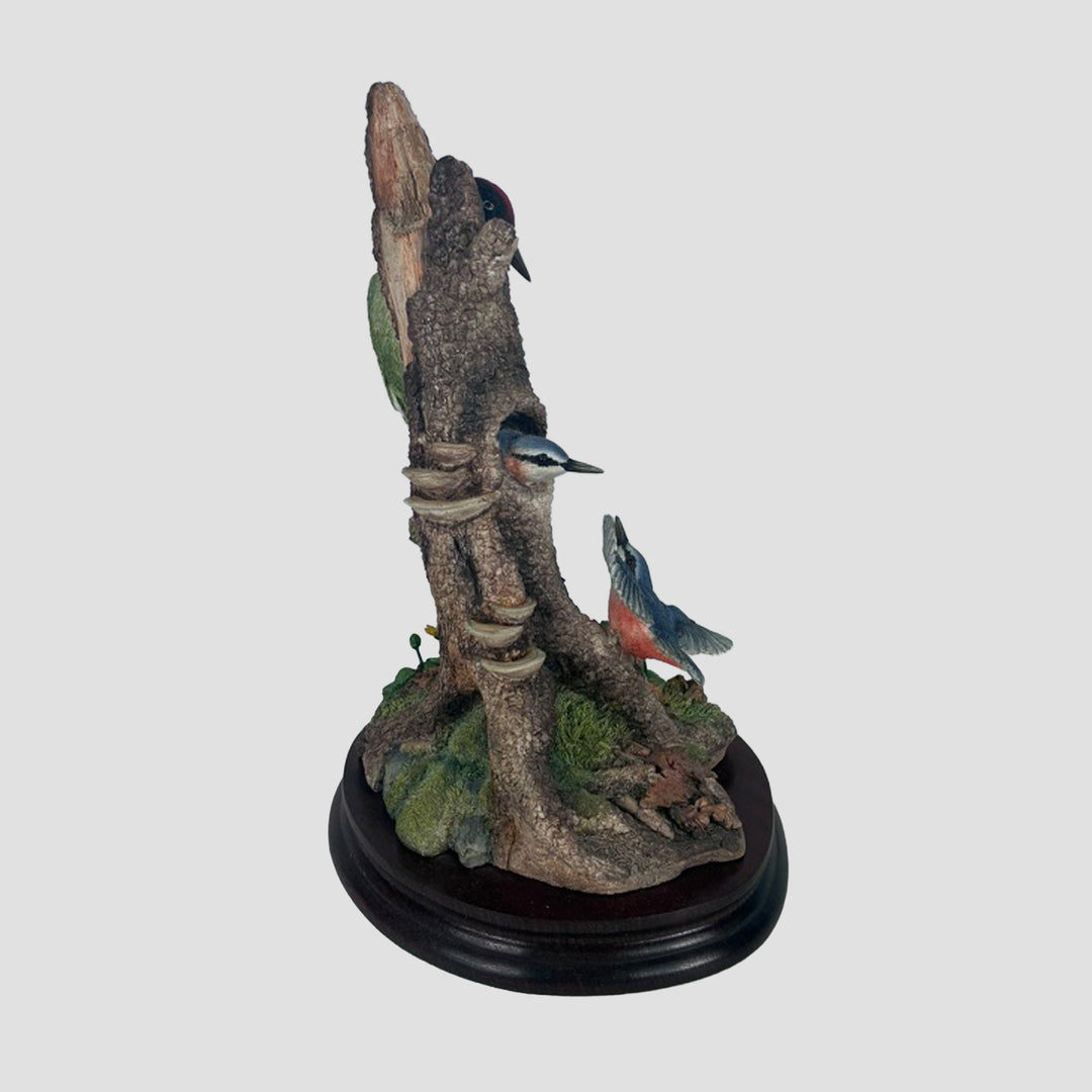 Noisy Neighbours Border Fine Arts Woodpeckers Bird Limited Edition Model