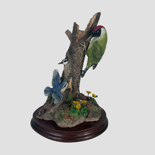 Noisy Neighbours Border Fine Arts Woodpeckers Bird Limited Edition Model