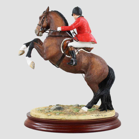 Spirited Huntsman On Horse (Bay) Border Fine Arts