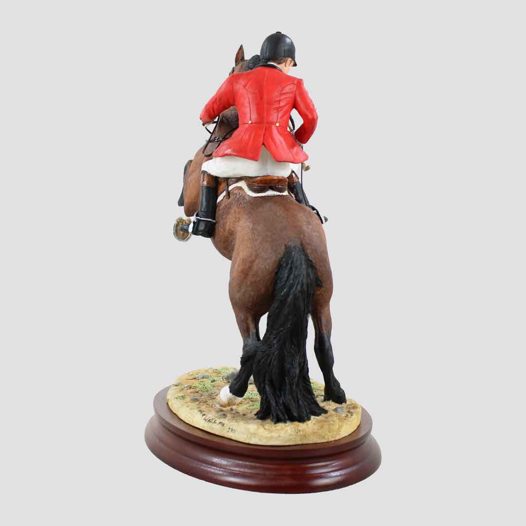 Spirited Huntsman On Horse (Bay) Border Fine Arts