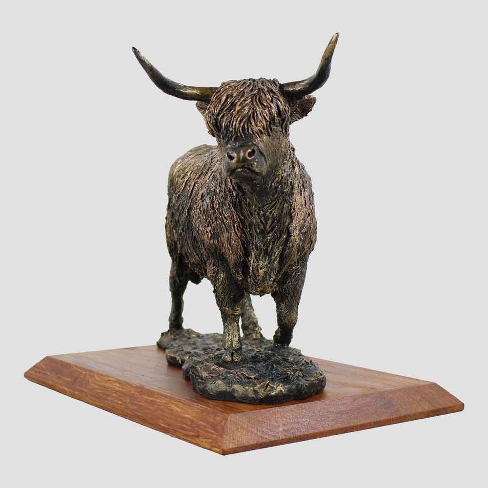 Highland Cow Border Fine Arts Bronzed