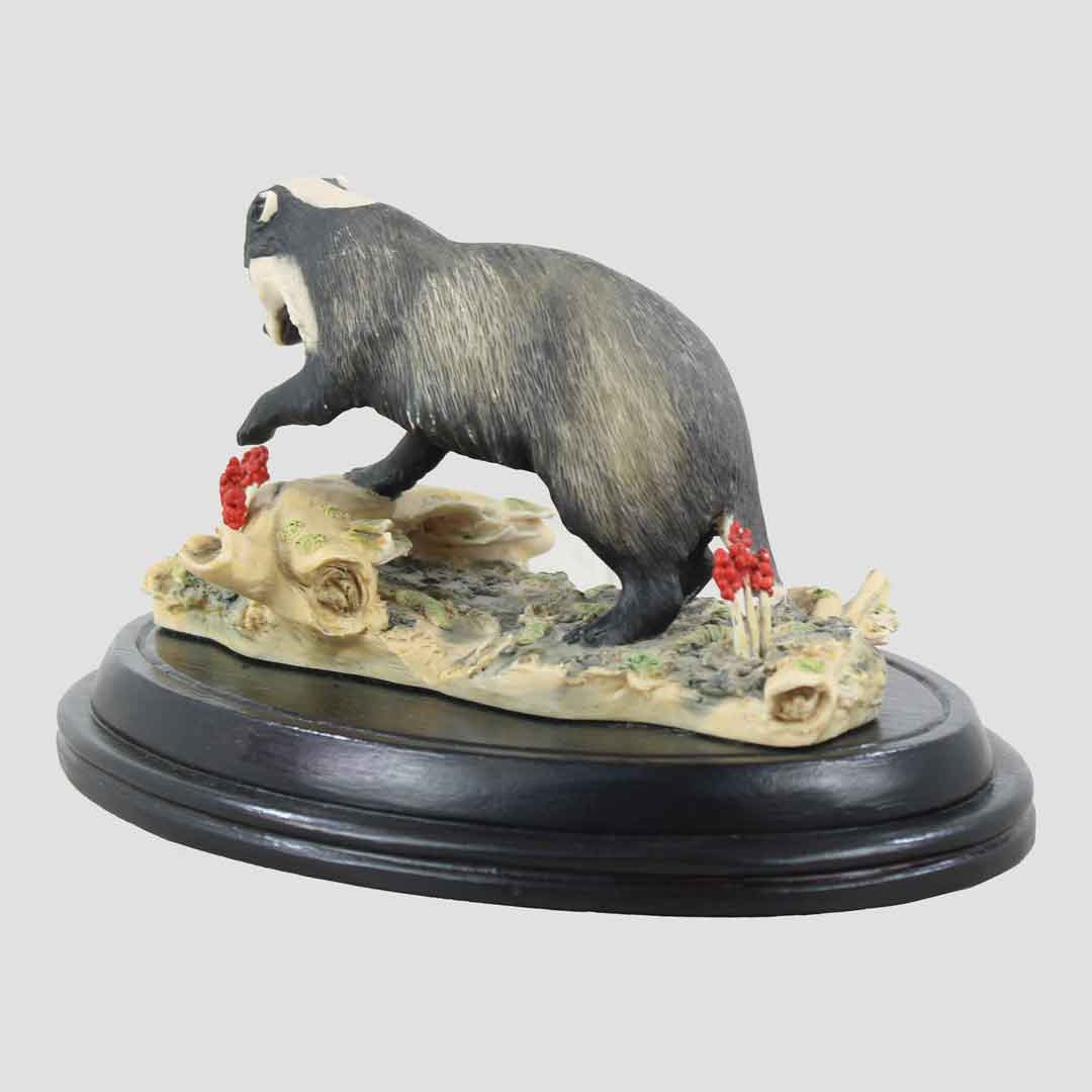 Badger Walking On Plinth Border Fine Arts Wildlife