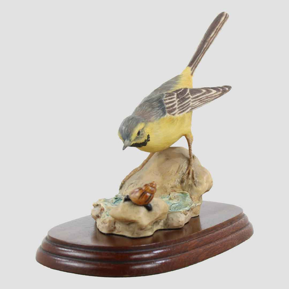 Plinth - Yellow Wagtail And Snail Border Fine Arts Birds