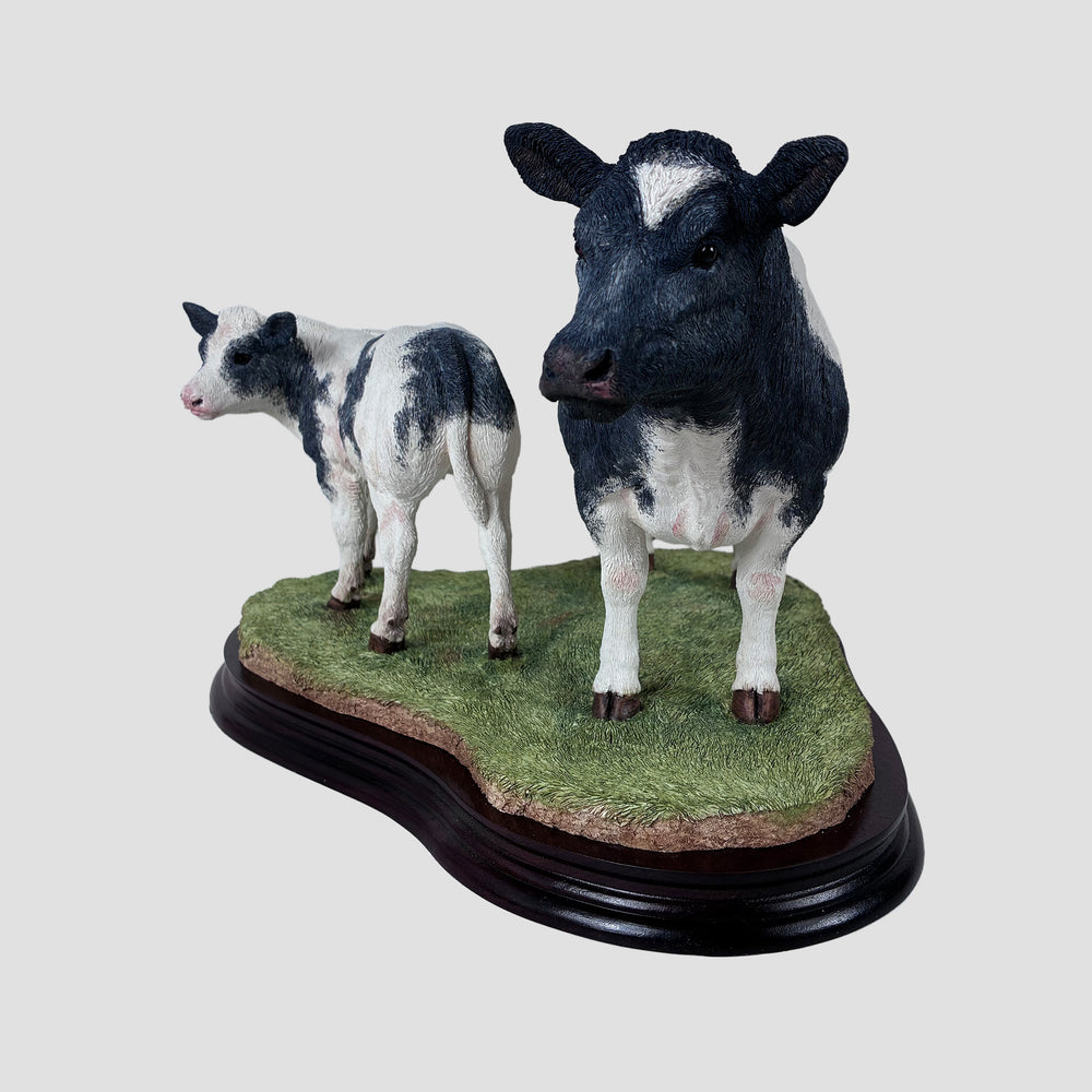 Belgian Blue Cow and Calf Border Fine Arts Cattle Model by Jack Crewdson Original Box and Certificate