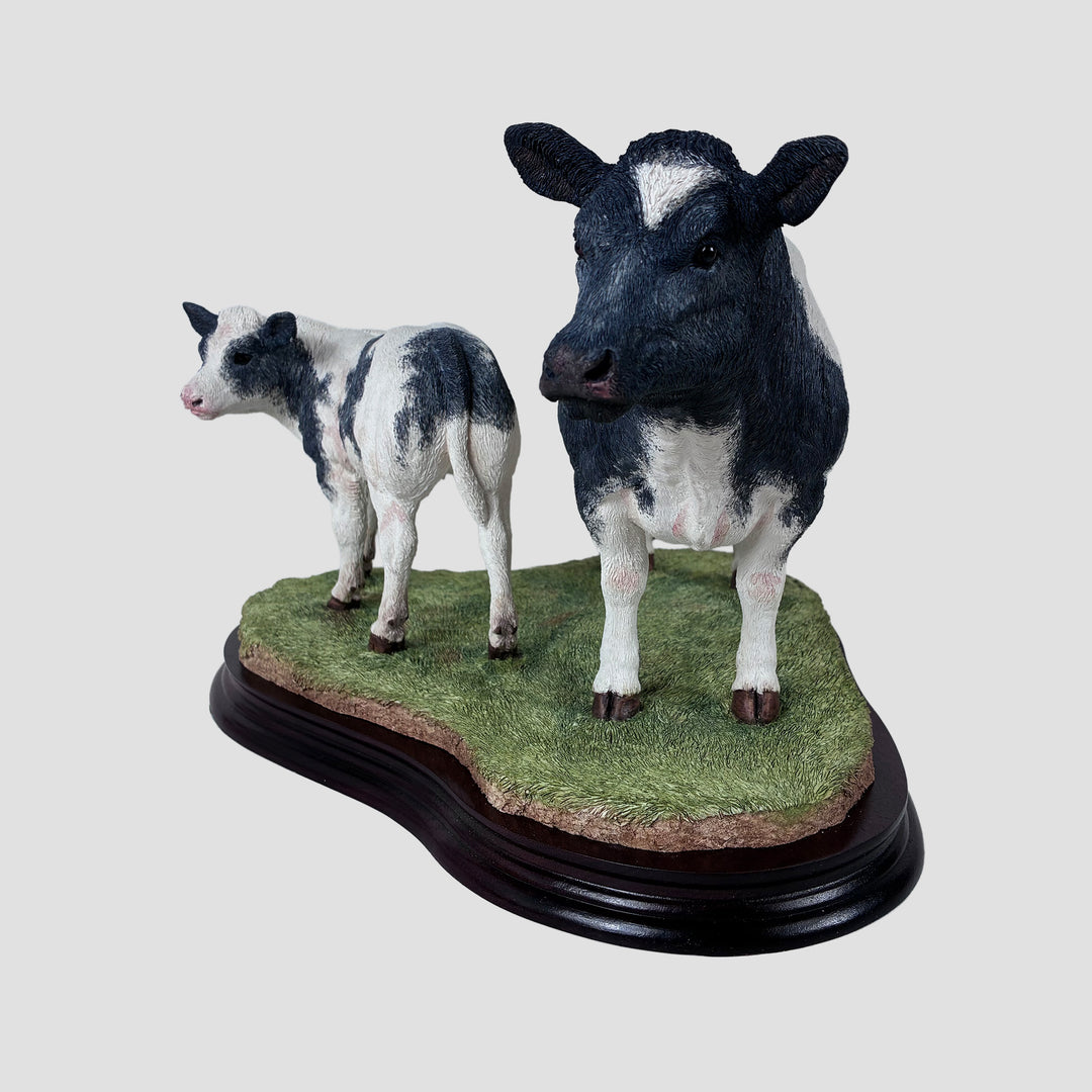 Belgian Blue Cow and Calf Border Fine Arts Cattle Model by Jack Crewdson Original Box and Certificate