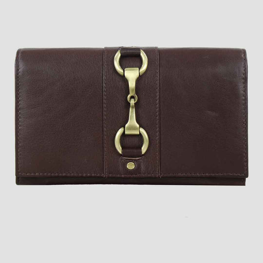 Isla Purse with Snaffle in Brown Leather