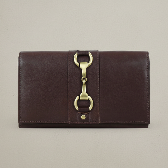 Isla Purse with Snaffle in Brown Leather