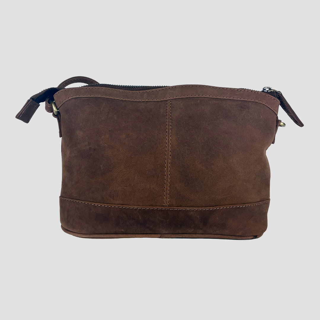Bonnie Shoulder Bag in Hunter Leather with Snaffle Bit