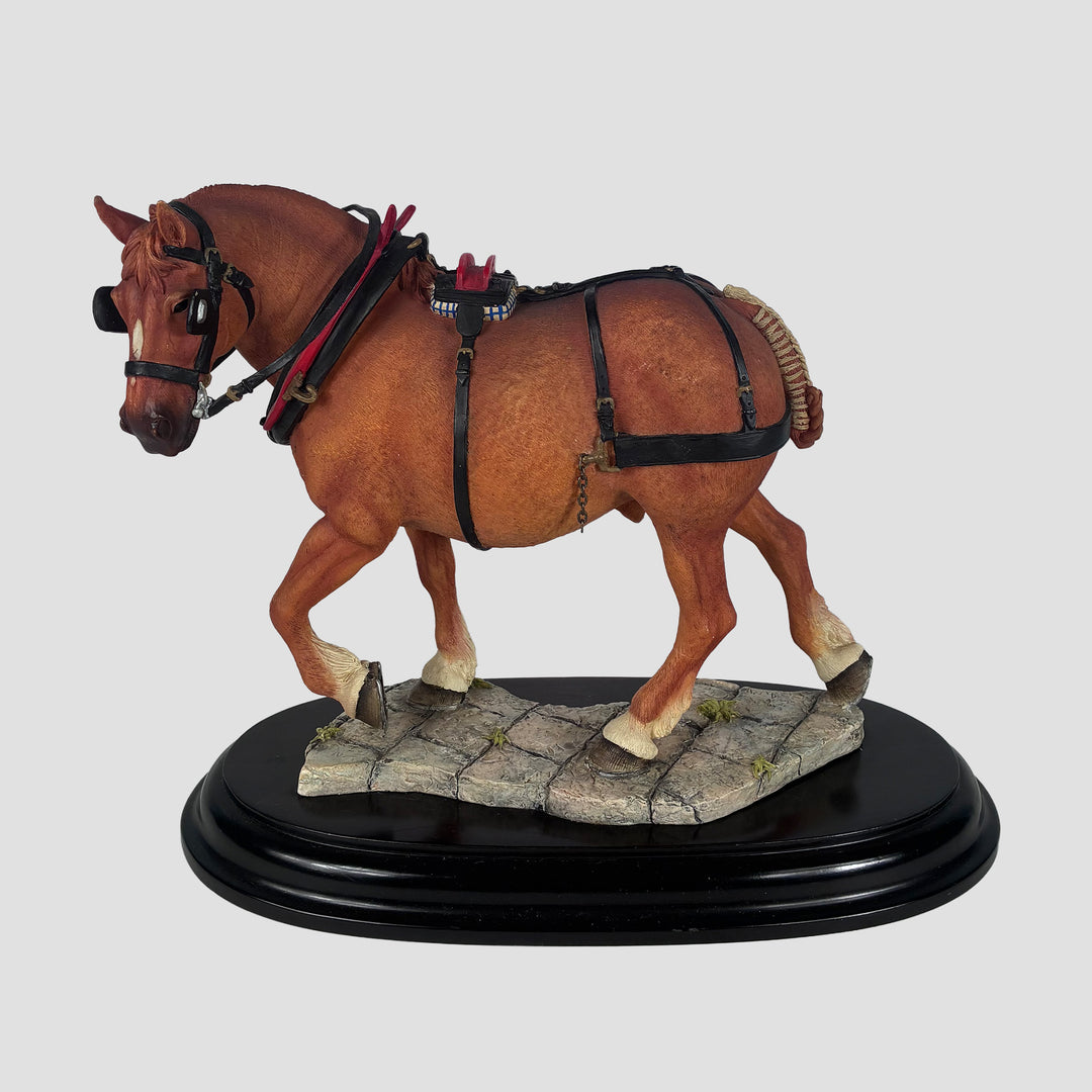 Suffolk Punch in Cart Harvest Country Artists Heavy Model