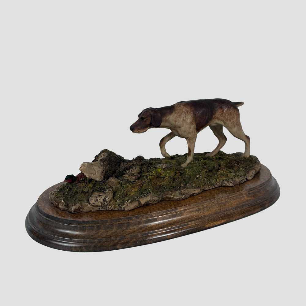 Pointer Hunting Pheasant Model by Country Artist