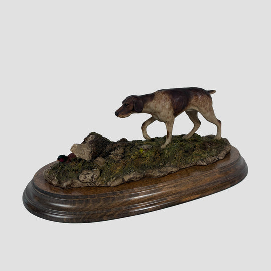 Pointer Hunting Pheasant Model by Country Artist