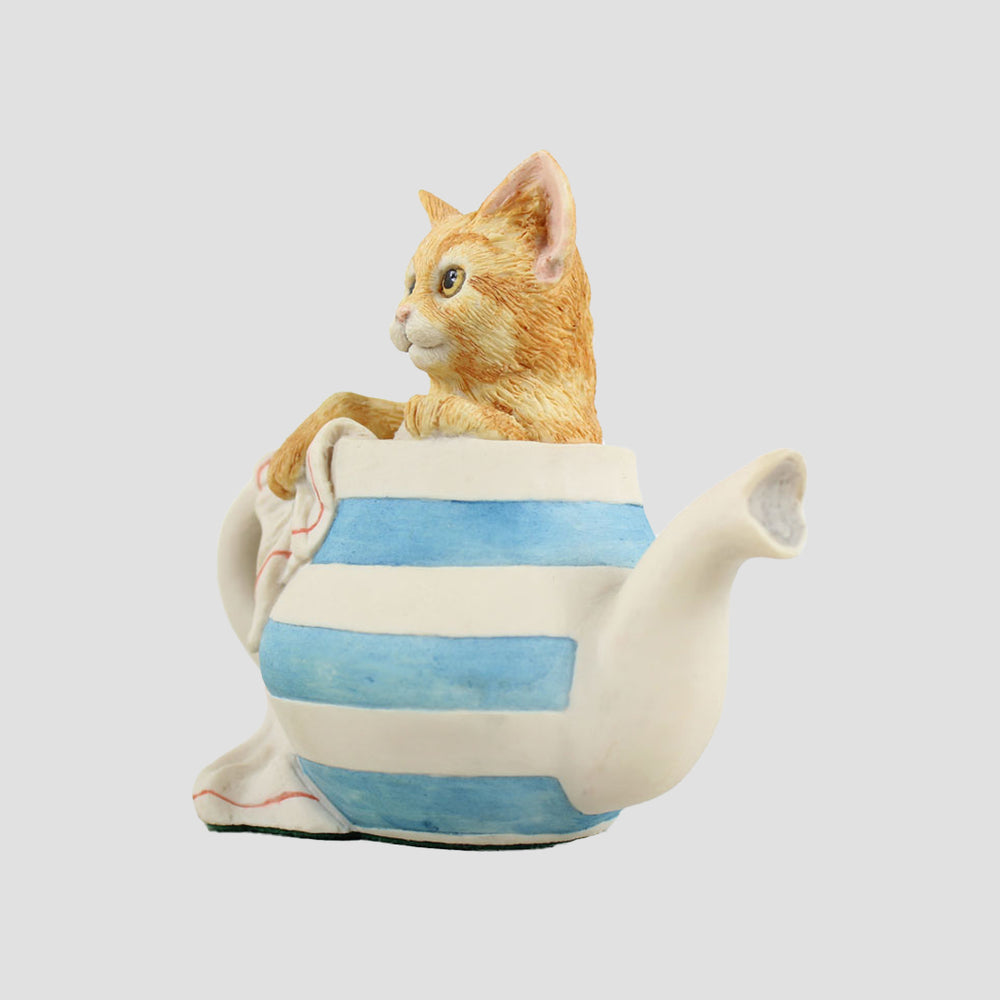 Kitten In Teapot Border Fine Arts