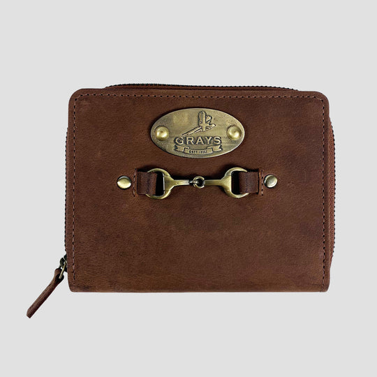 Charlotte Purse in Hunter Leather with Snaffle Bit