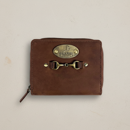 Charlotte Purse in Hunter Leather with Snaffle Bit