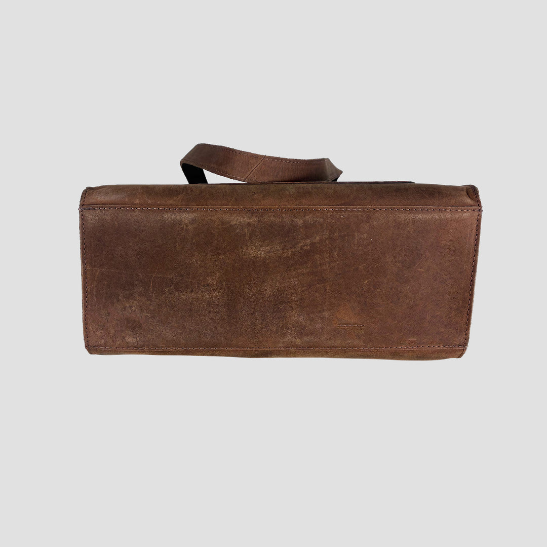 Charlotte Tote Bag in Hunter Leather with Snaffle Bit