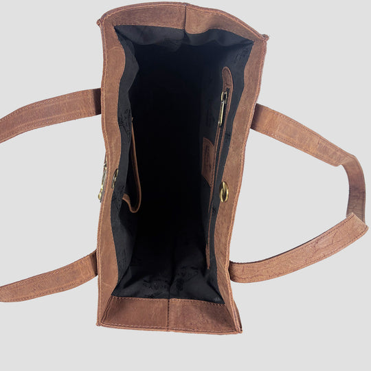 Charlotte Tote Bag in Hunter Leather with Snaffle Bit