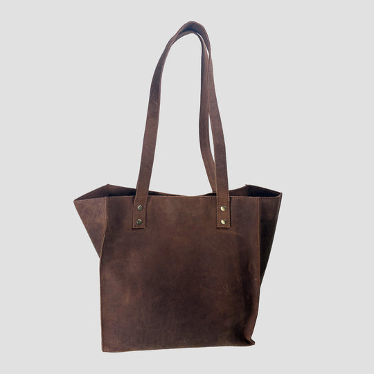 Charlotte Tote Bag in Hunter Leather with Snaffle Bit