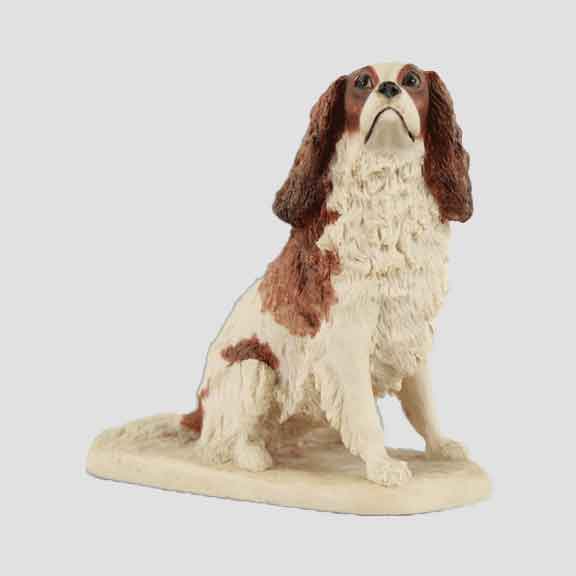 Cavalier King Charles Spaniel Seated Border Fine Arts Dog