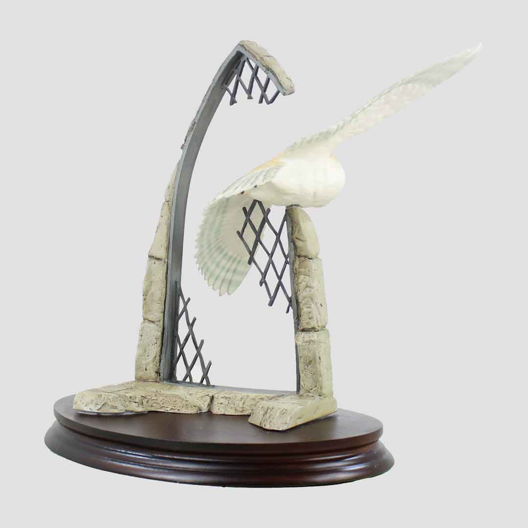 Monarch of the Dawn Barn Owl In Church Window Border Fine Arts