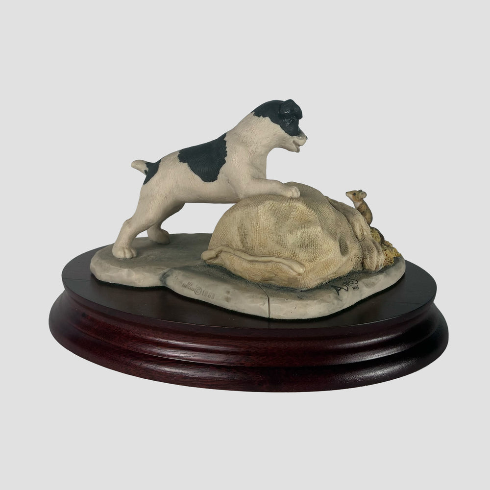 Terrier Pup and Mouse Border Fine Arts Model