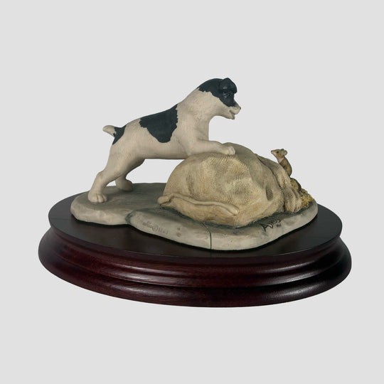 Terrier Pup and Mouse Border Fine Arts Model