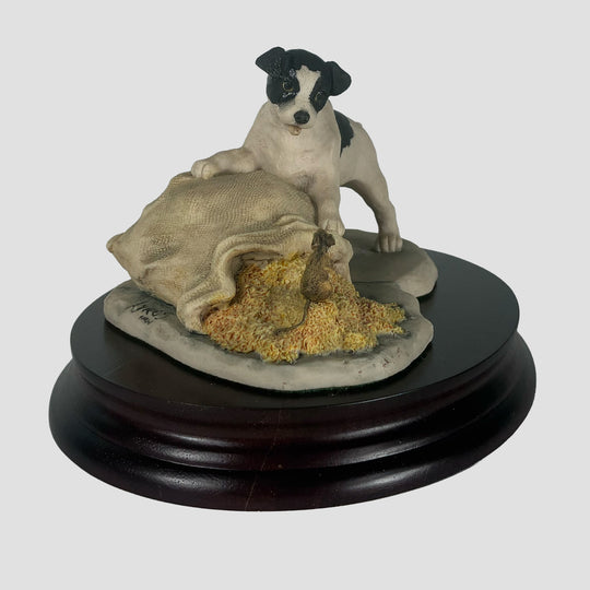Terrier Pup and Mouse Border Fine Arts Model
