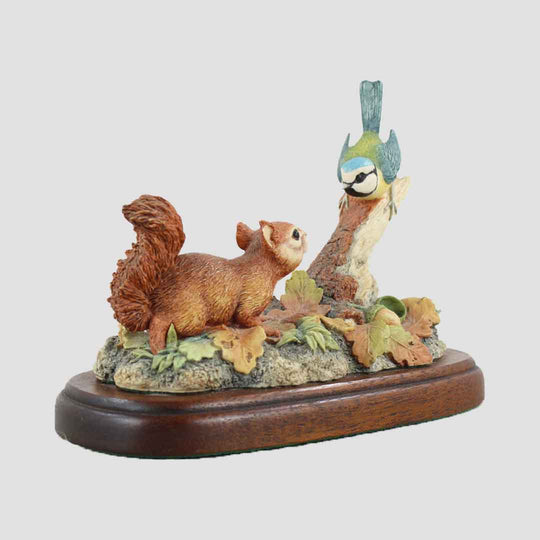 Baby Red Squirrel and Blue Tit Border Fine Arts