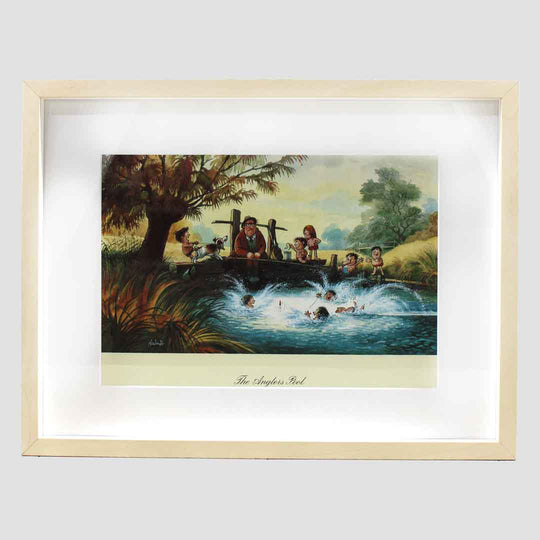 The Anglers Pool Thelwell Fishing Framed Print