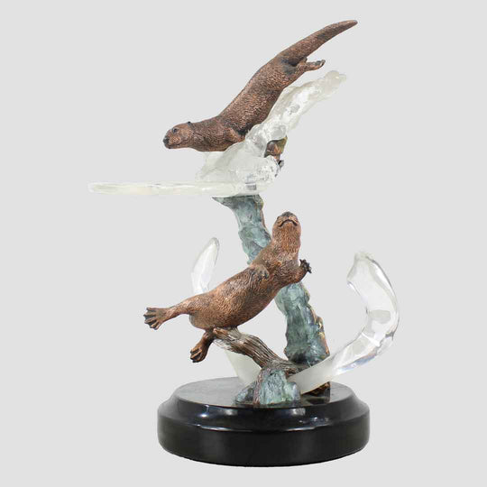 Ice Follies Bronze Otter Model By Genesis