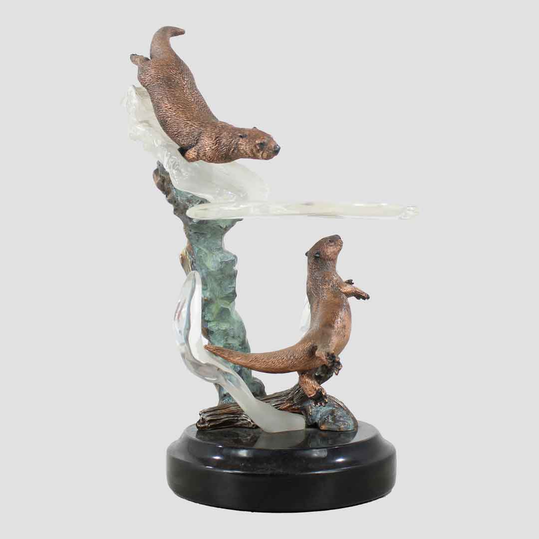 Ice Follies Bronze Otter Model By Genesis