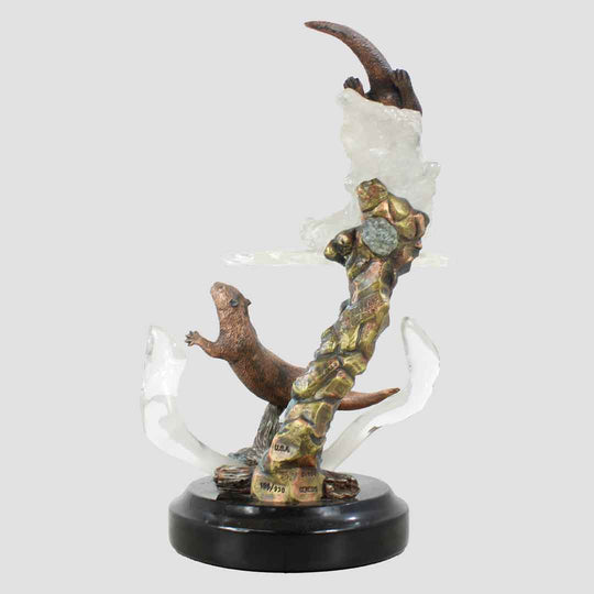 Ice Follies Bronze Otter Model By Genesis