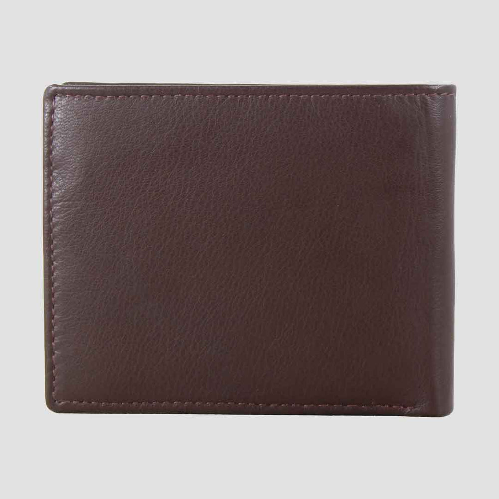 Sunny Leather Wallet With Coin Pocket Brown