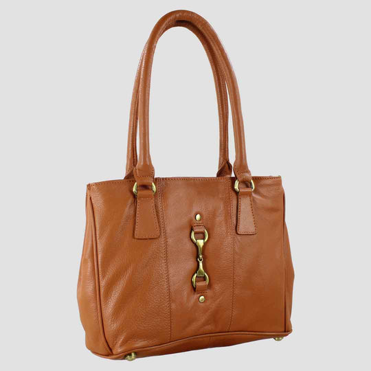Sadie Handbag with Snaffle in Tan