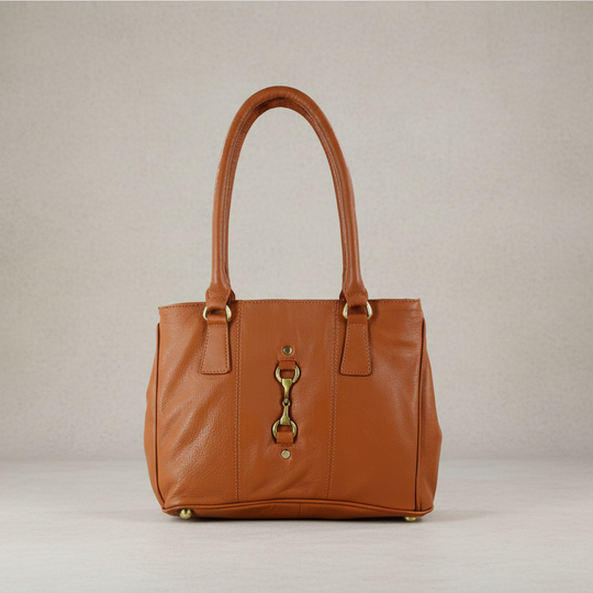 Sadie Handbag with Snaffle in Tan Leather