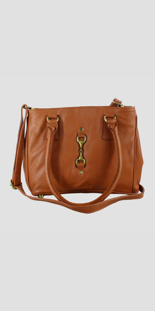 Sadie Handbag with Snaffle in Tan