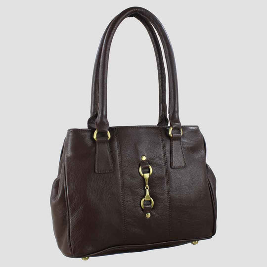 Sadie Handbag with Snaffle in Brown